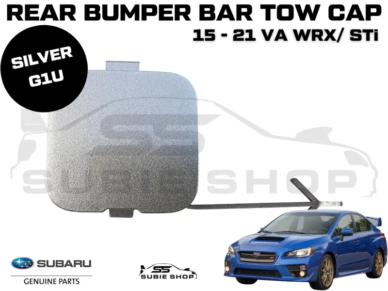 Genuine Subaru Va Wrx Sti 2015 -21 Rear Bumper Bar Tow Hook Cap Cover Silver G1u 1