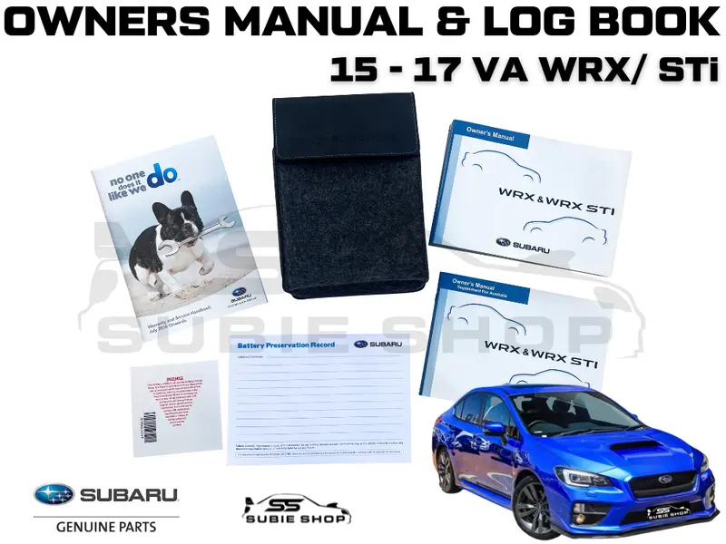 Genuine Subaru Wrx Sti 15-17 Va Factory Owners Manual Log Book Wallet Set Pouch 1