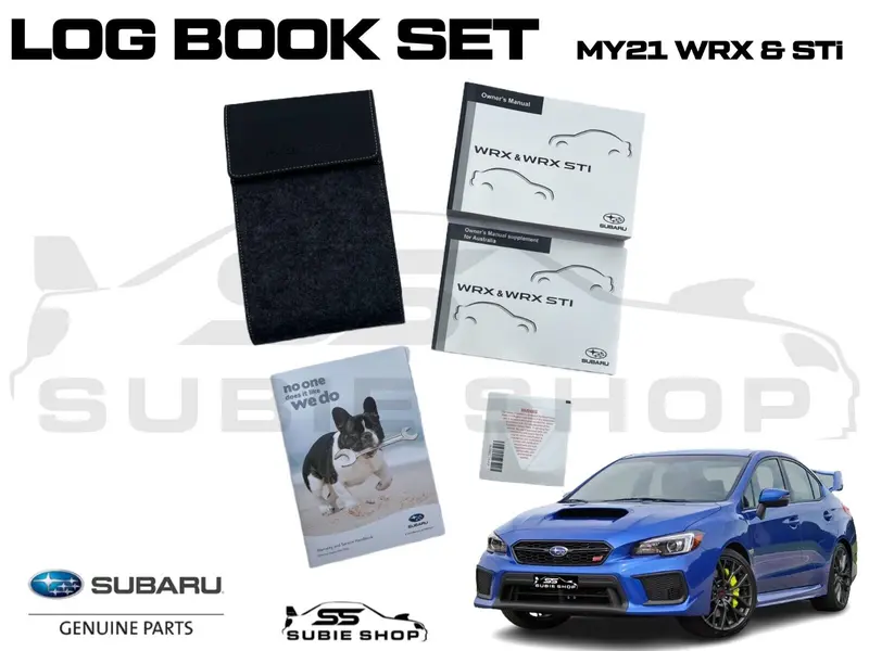 Genuine Subaru Wrx Sti My21 Va Factory Owners Manual Log Book Wallet Set Pouch 1