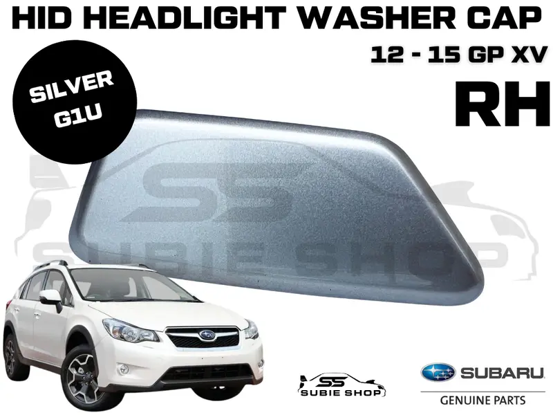 Genuine Subaru Xv Gp 12 - 15 Headlight Bumper Washer Cap Cover Right Silver G1u 1