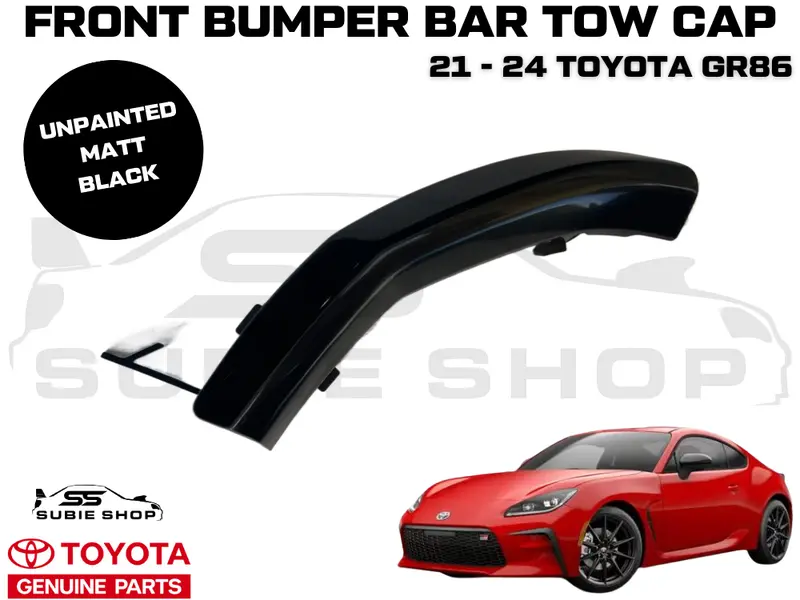 Genuine Toyota Gr86 2021 - 24 Front Bumper Bar Tow Hook Cap Cover Matt Black 86 1