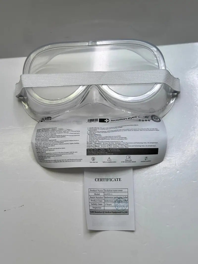 Glyz1-1 Isolation Eye Cover/Goggles, Clear Djm4.0 - Box Of 20 1