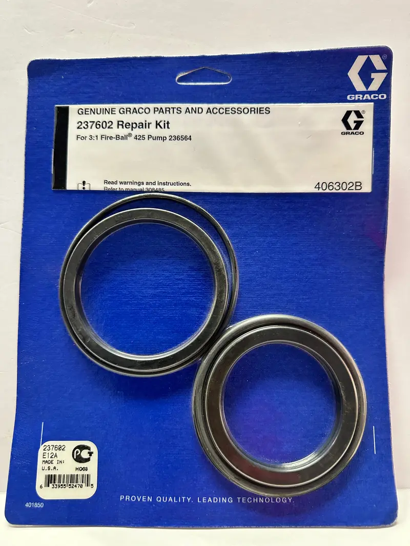 Graco 237602 Repair Kit For 3:1 Fire-Ball® 425 Pump 236264 1