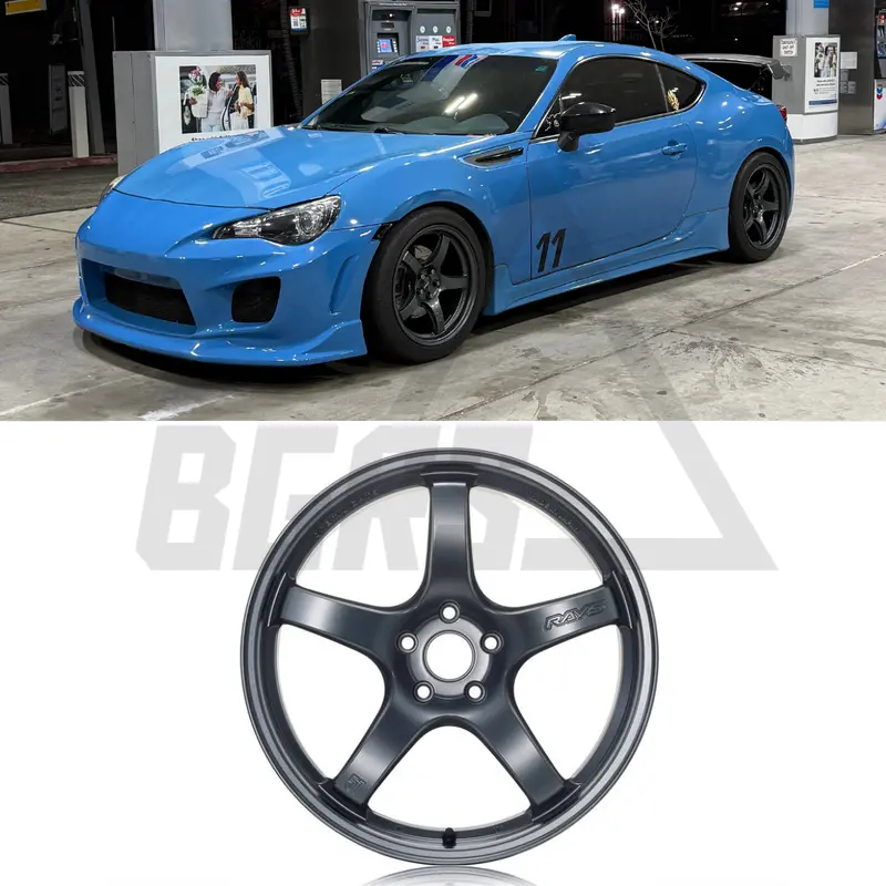 Gram Lights 57Cr 18X9.5 +38 5X100 Gun Blue 2 Wheel 1