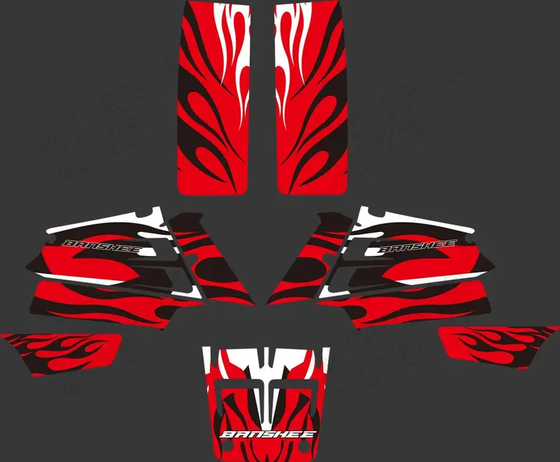 Graphics Decals Stickers Kit For Yamaha Banshee 350 Yfz350 1987-2006 Atv Quad 1