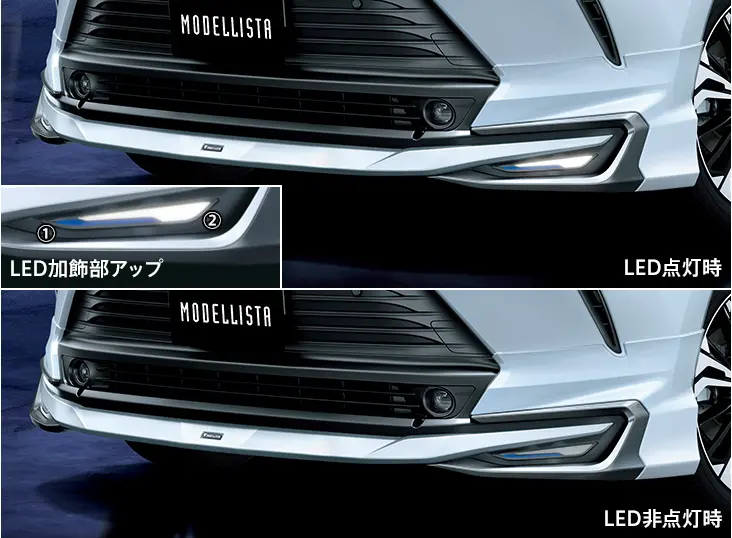 Harrier Modellista (Avant Emotional Style) Front Spoiler With Led 1