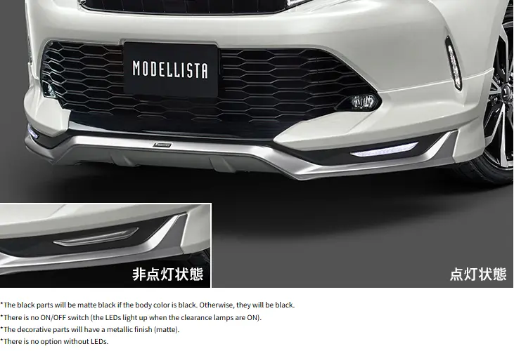 Harrier (Zsu60,Asu60) Modellista (Ver.2) Front Spoiler (With Led) 1