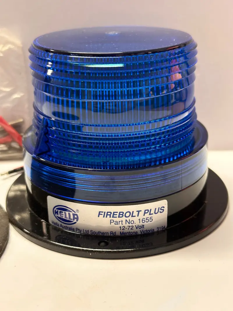Hella 1655 Firebolt Plus Series Blue Strobe Beacon 1