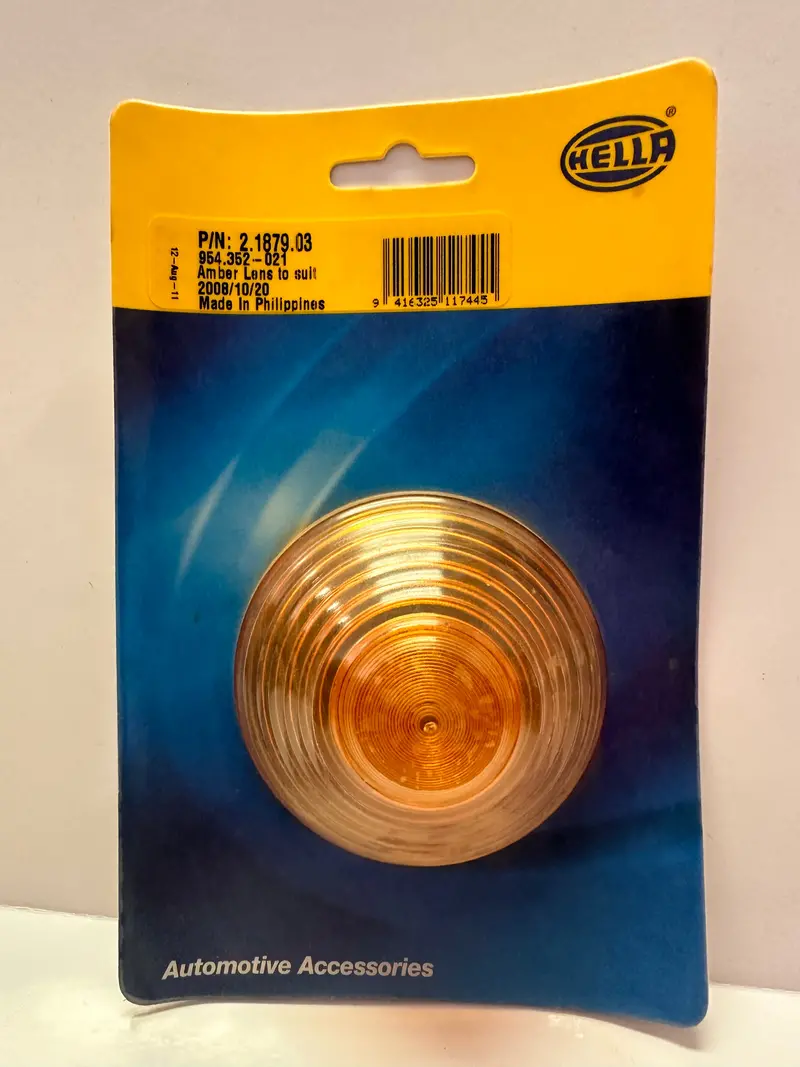 Hella 2.1879.03 Replacement Lens, Amber 954.352-021 1