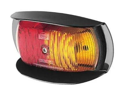 Hella 2037 Side Marker Lamp With Metal Guard ( Red/ Amber ) 1