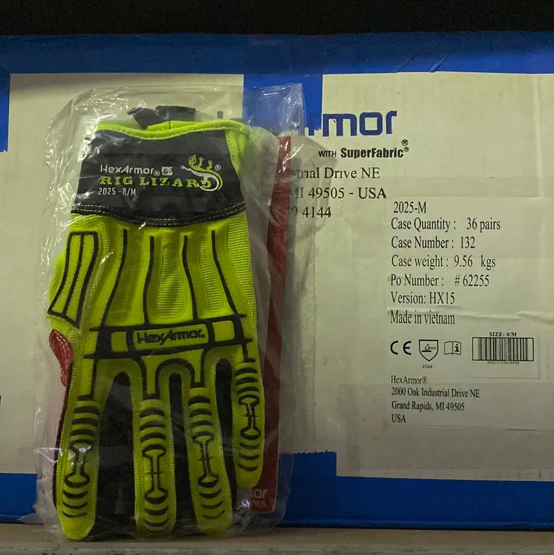 Hexarmor Riglizard Gloves, Case Of 36, Size Medium 1