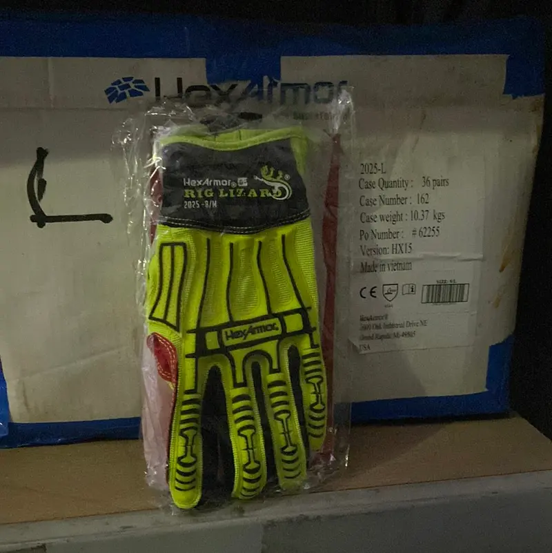 Hexarmor Riglizard Gloves- Large, Case Of 36 1