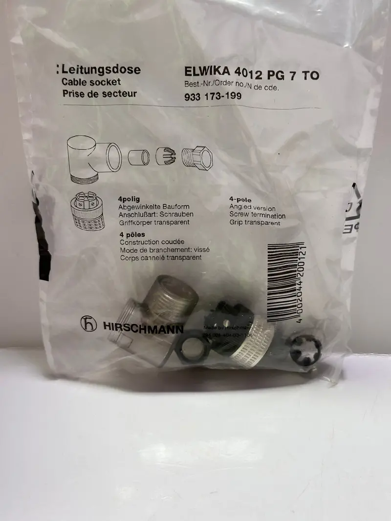 Hirschmann Elwika 4012 Pg7 To Circular Connector 933173199 1