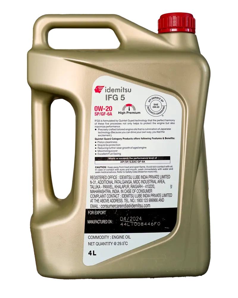 Idemitsu 0W-20 Fully-Syn Ifg5 4L 2