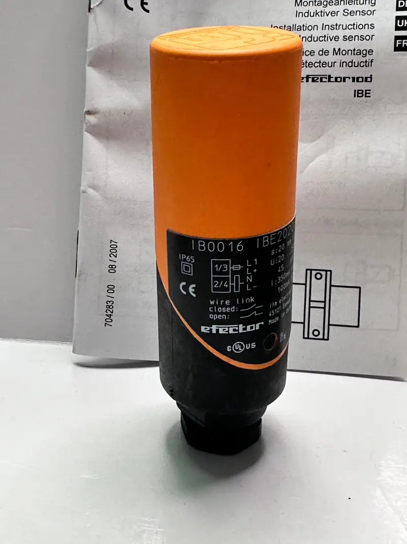 Ifm Ibe2020-Fboa Ib0016 Barrel Inductive Proximity Sensor - Efector 1