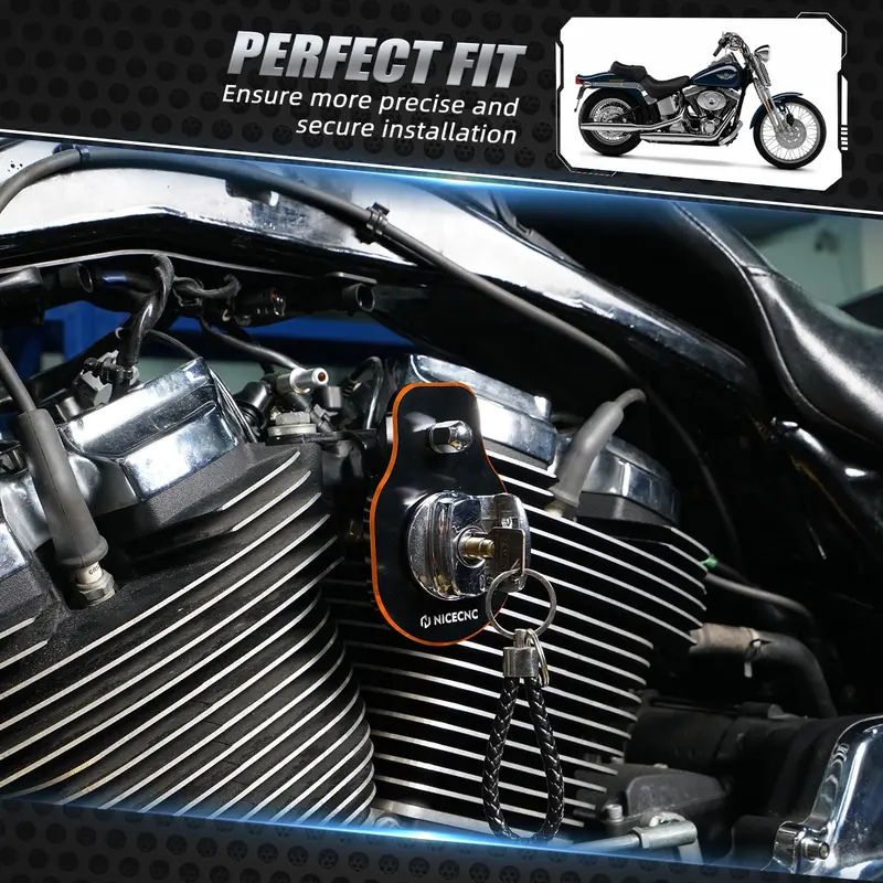 Ignition Key Switch Relocation Mount Bracket For Harley Road King Street Glide Ultra Limited 2