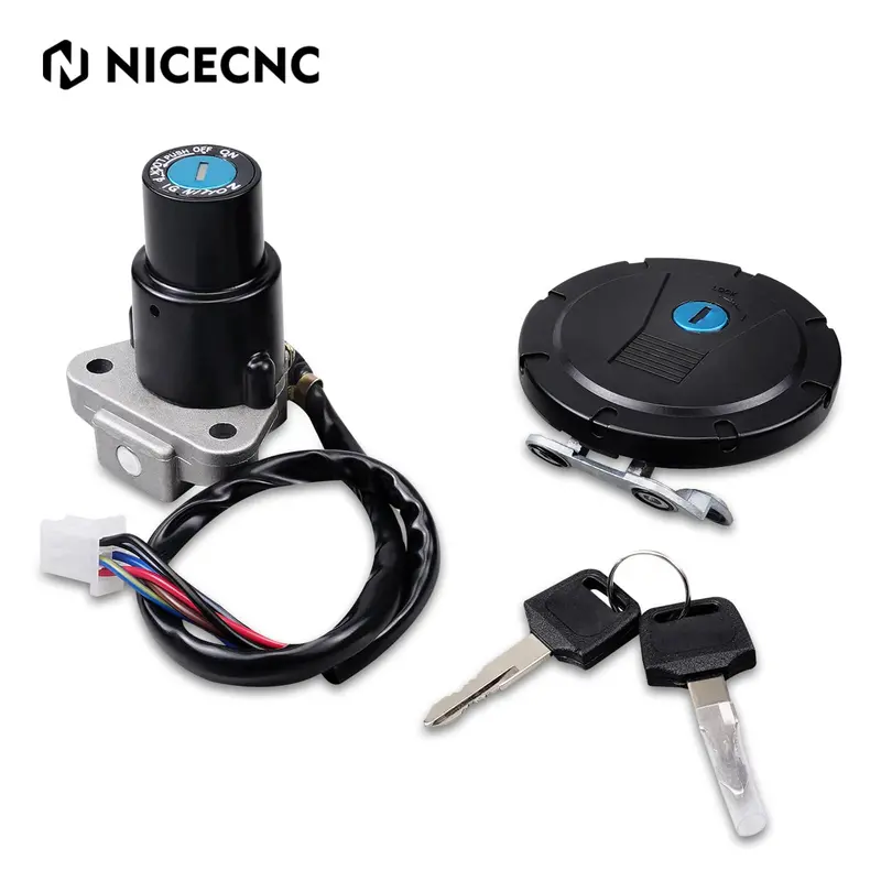 Ignition Key Switch With Fuel Gas Cap Lock Kit For Kawasaki Klr650 1