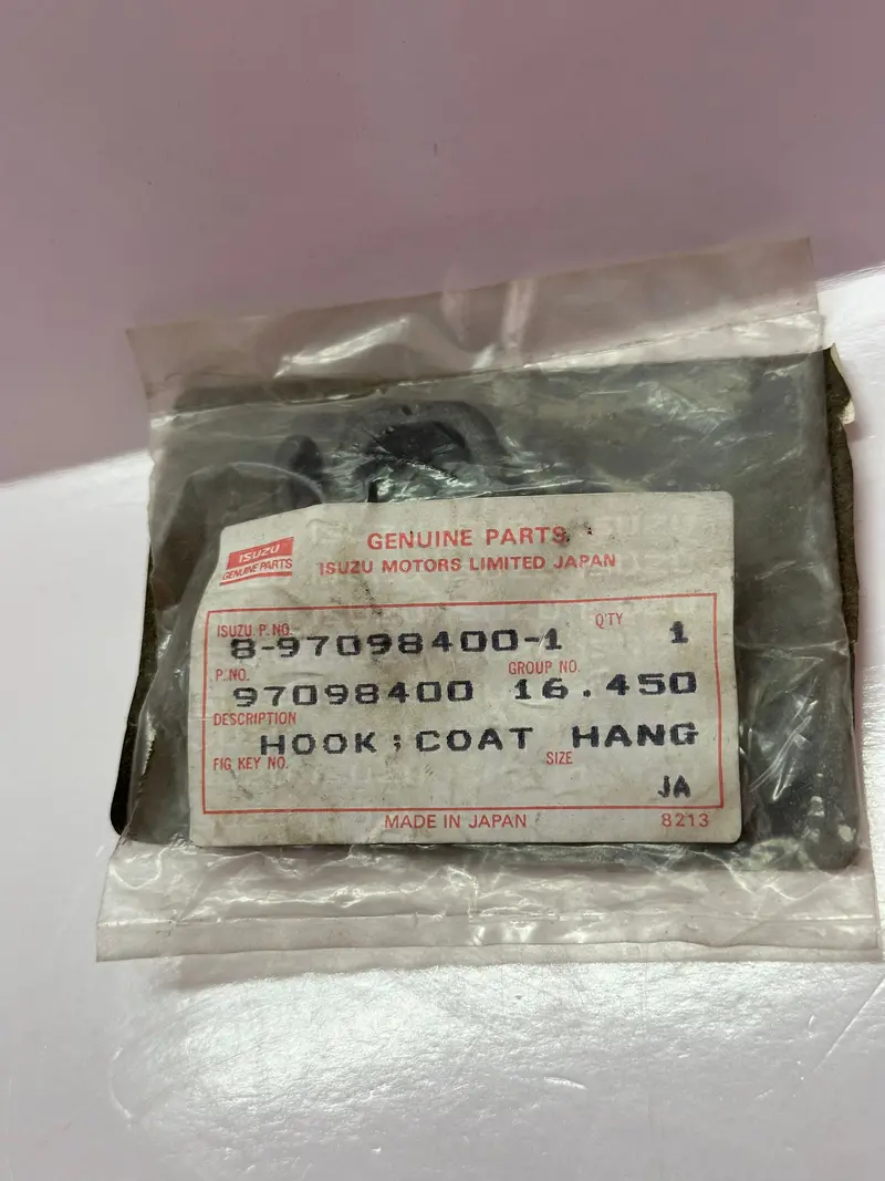 Isuzu 8970984001 Hook, Coat Hanger 1