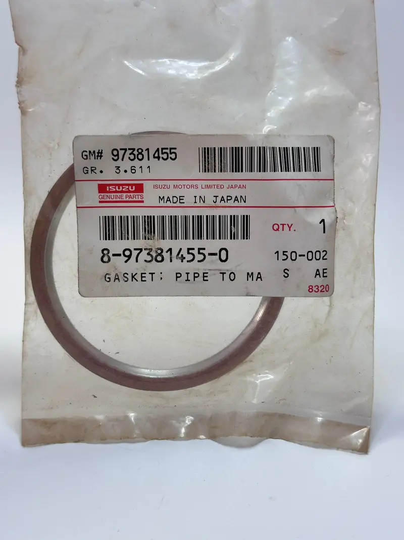 Isuzu 8973814550 Gasket, Pipe To Manifold - Genuine Part - 97381455 1