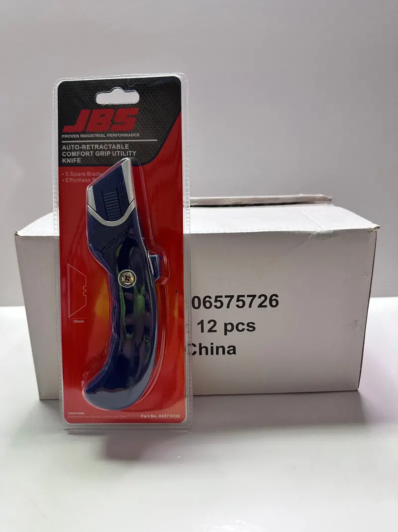 Jbs 06575726 Auto Retractable Knife With 5 Blades, Box Of 12 1