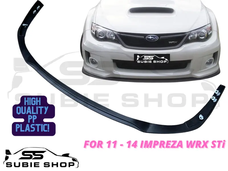 Jdm Pp Injection Front Bumper Lip Splitter For 11- 14 Subaru Impreza Wrx Sti 1