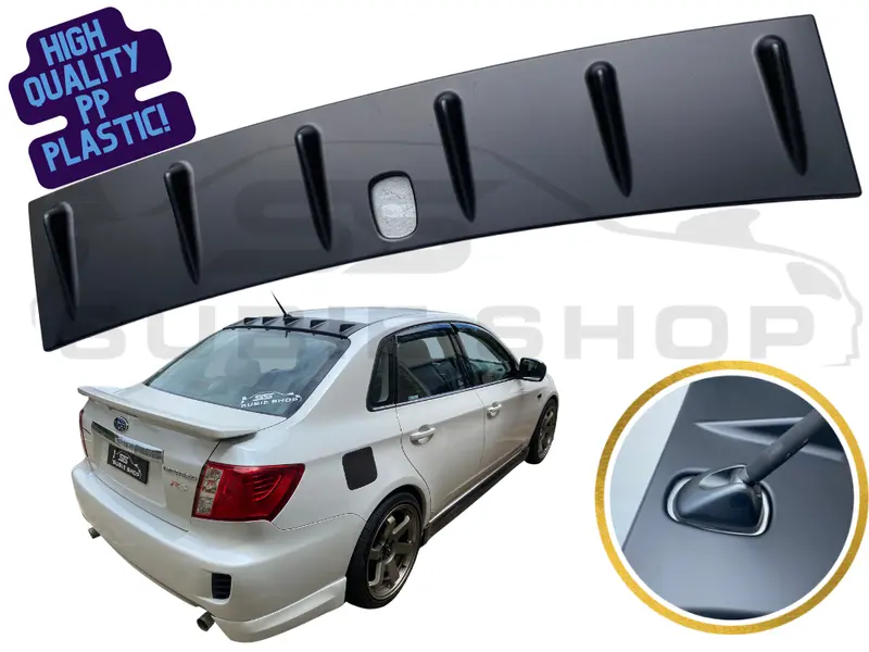 Jdm Pp Plastic Rear Roof Spoiler Vortex Generator For 08 - 14 Subaru Rs Wrx Sti 1
