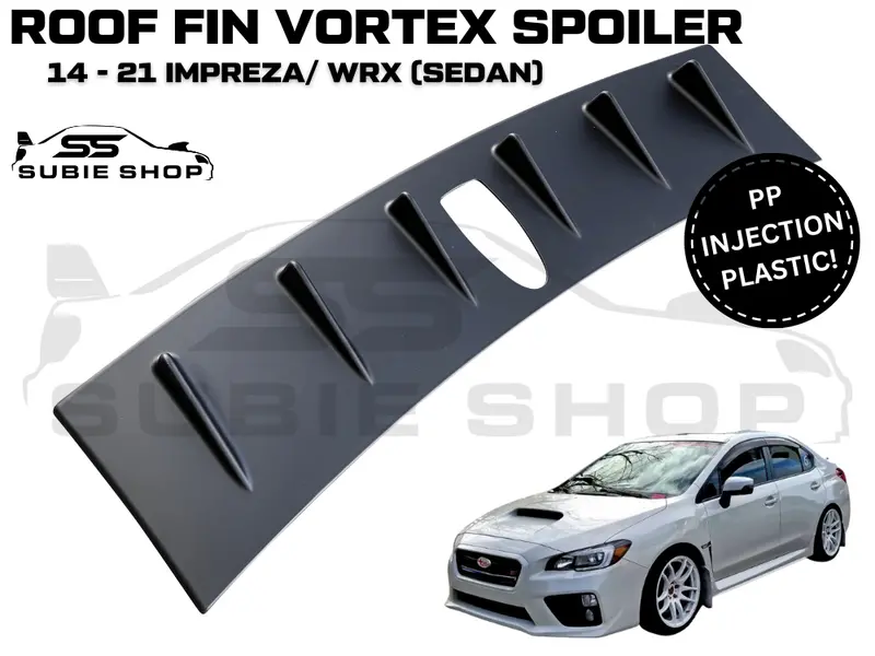 Jdm Pp Rear Roof Spoiler Fin Vortex Generator For 14 - 21 Subaru Impreza Wrx Sti Sedan 1