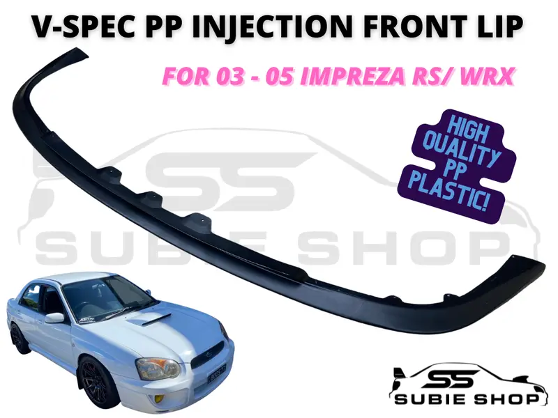 Jdm V-Spec Quality Pp Injection Front Bumper Lip For 03 - 05 Subaru Impreza Wrx 1