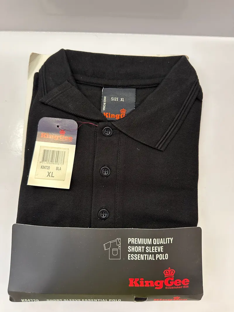 King Gee Essential Polo K04720 (Black) Size Xl Only 1