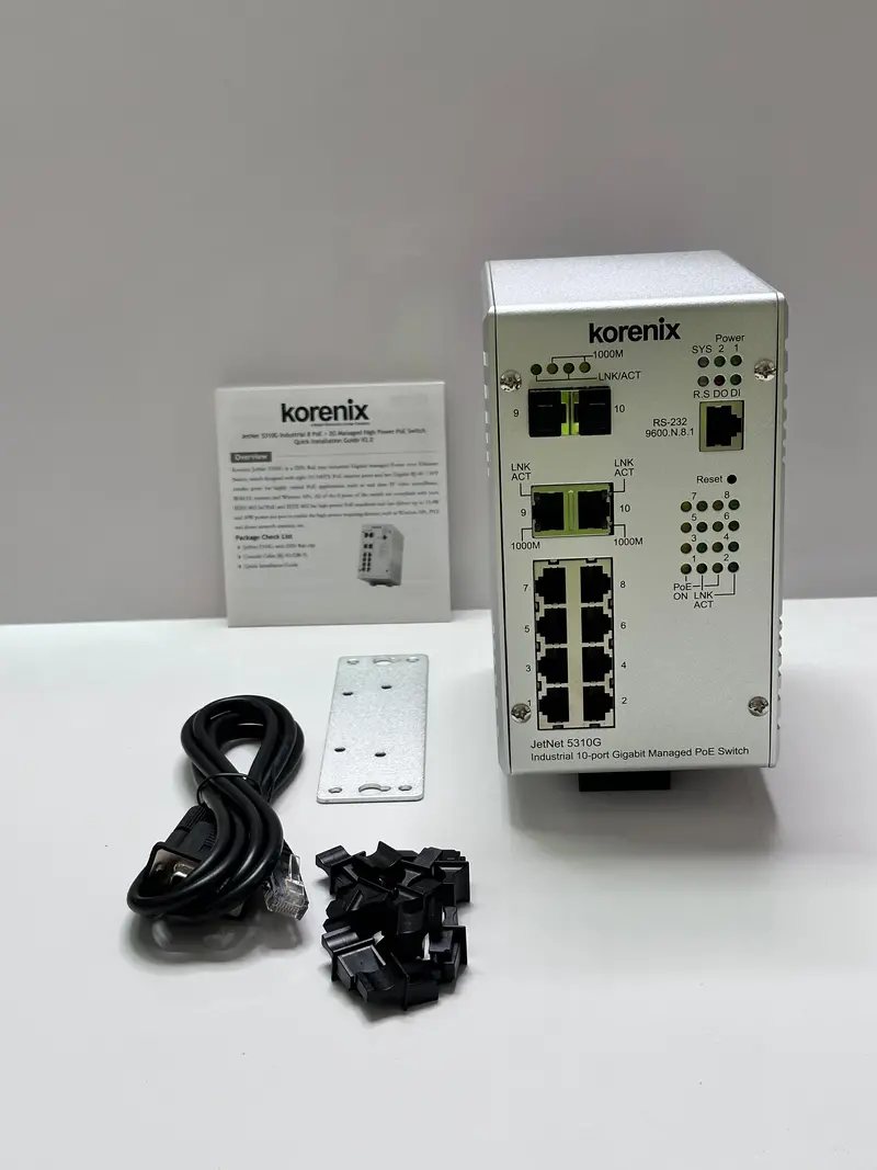 Korenix Jetnet 5310G Industrial 10 Port Poe Switch 1