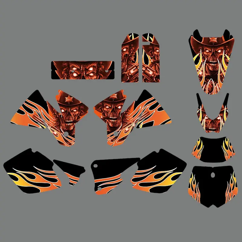 Ktm 125-400 Exc Graphics Full Size Models Fairin Decals 1