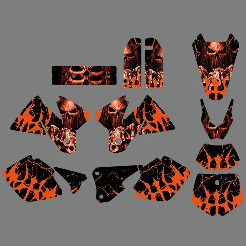 Ktm 125-400 Exc Graphics Full Size Models Fairin Decals 2