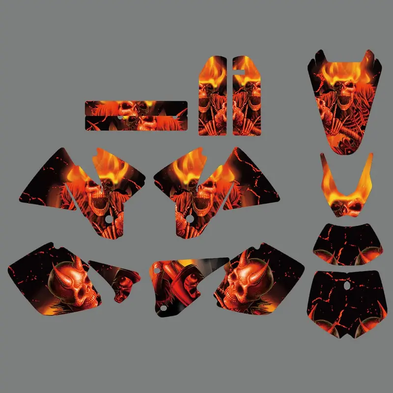 Ktm 125-400 Exc Graphics Full Size Models Fairin Decals 3