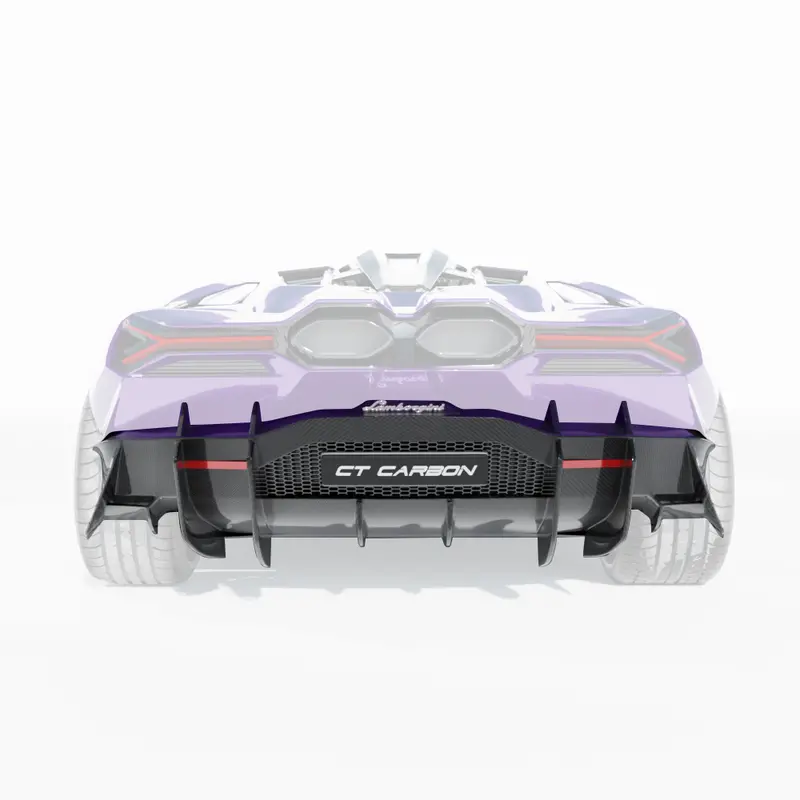Lamborghini Revuelto Matte Carbon Fibre Rear Diffuser - Ct Design 1