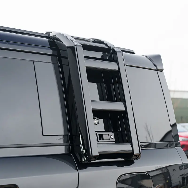 Land Rover Defender L663 110 & 90 Gloss Black Ladder 1