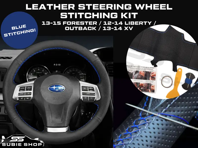 Leather Hand Stitching Steering Wheel Kit For Subaru Forester Liberty Outback Xv 1