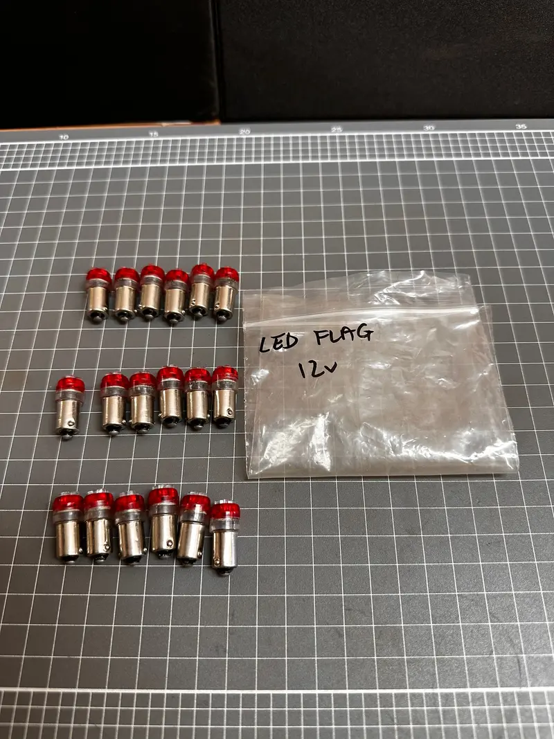 Led 12V Globes, Red, Pk Of 6 1