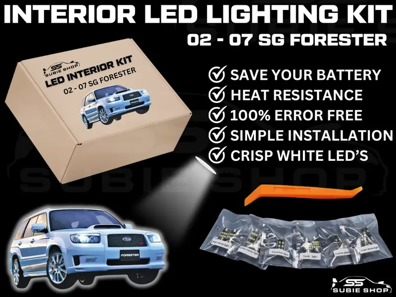 Led Interior Crisp White Light Bulb Lamp Kit For 02 - 07 Sg Subaru Forester 1