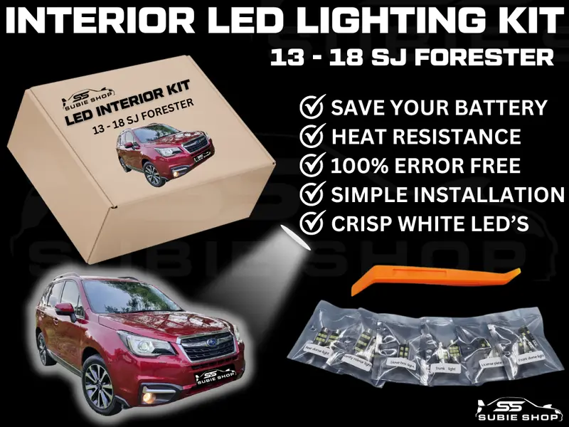 Led Interior Crisp White Light Bulb Lamp Kit For 13 - 18 Sj Subaru Forester 1