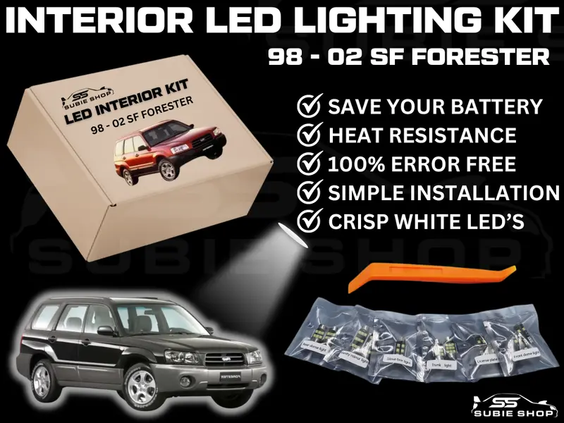 Led Interior Crisp White Light Bulb Lamp Kit For 98 - 02 Sf Subaru Forester 1