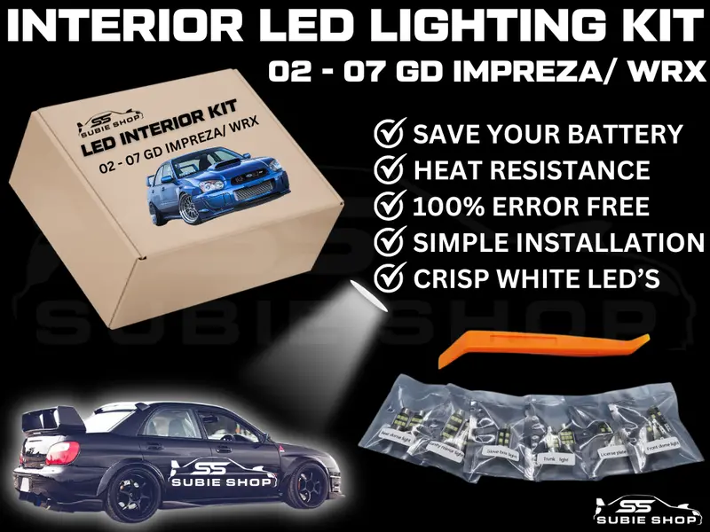 Led Interior White Light Bulb Lamp Kit For 02 - 07 Gd Subaru Impreza Rs Wrx Sti 1