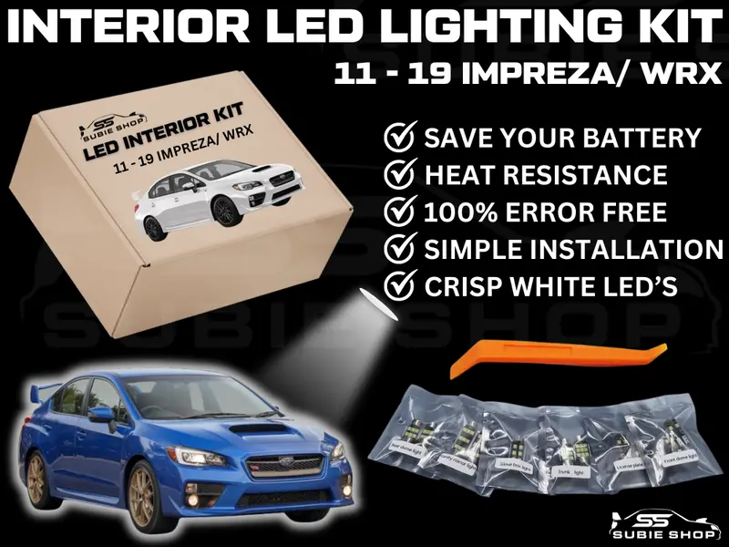 Led Interior White Light Bulb Lamp Kit For 11 - 19 Subaru Impreza Gj Va Wrx/ Sti 1