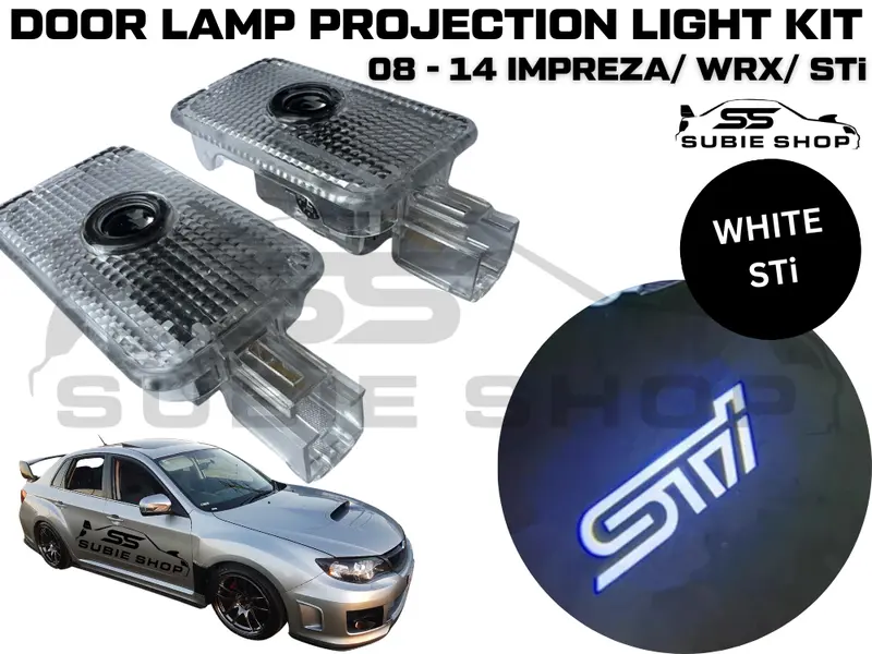 Led Logo Projection Door Lamp Courtesy Light Kit For 08 - 14 Impreza Wrx Sti G3 1