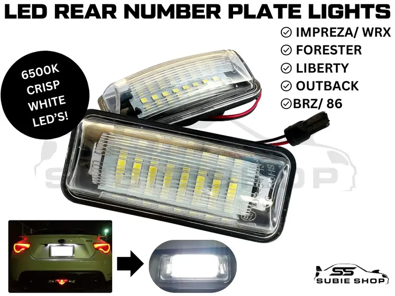 Led Number Plate Replacement Light Kit For Subaru Impreza Wrx Forester Brz Xv + 1