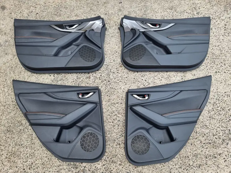 Luxury Subaru Xv Gt 2017 - 21 Set 4 Leather Door Card Panels Handle Carbon Trims 1