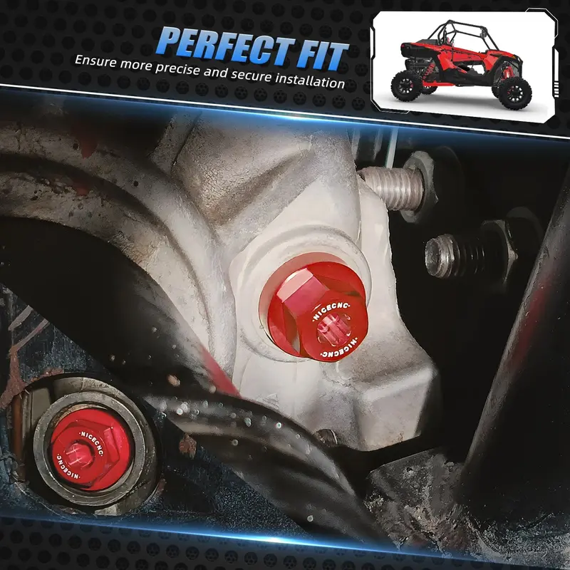 Magnetic Front Gearcase Differential Fill & Drain Plug Kit For Polaris Rzr Xp General 1000 2