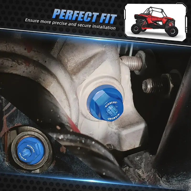 Magnetic Front Gearcase Differential Fill & Drain Plug Kit For Polaris Rzr Xp General 1000 3