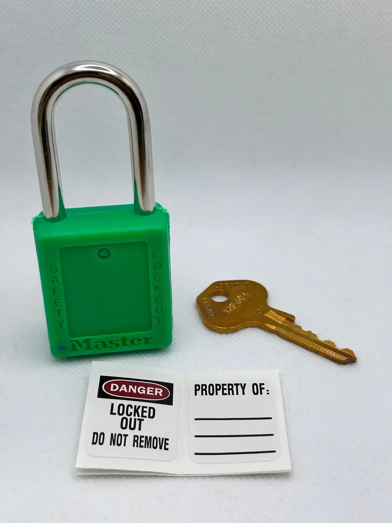 Master Lock 410Grn Thermoplastic Safety Padlock, Box Of 6 1
