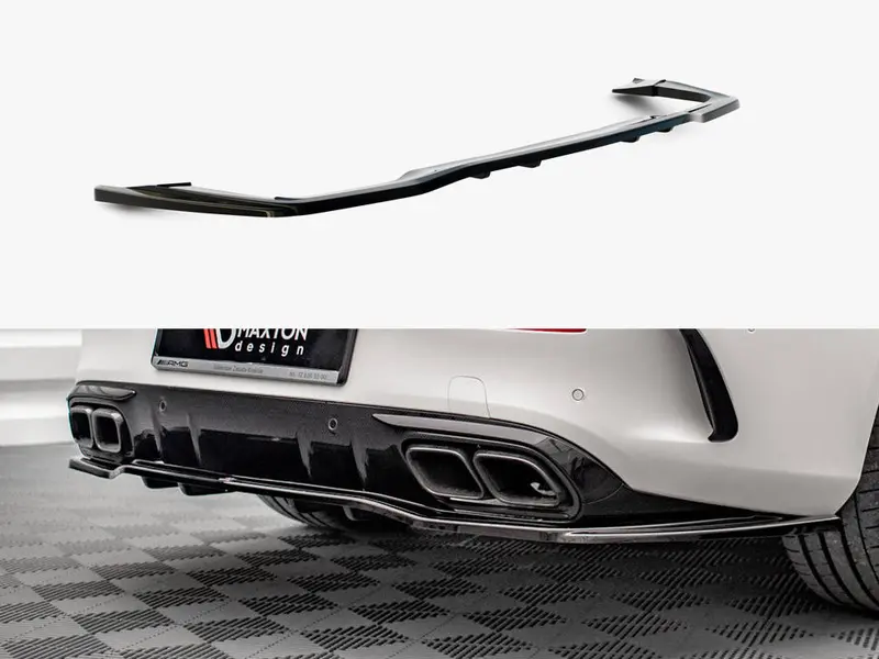 Maxton Design - Rear Splitter (Vertical Bars) Mercedes-Amg C 63Amg Coupe Amg Aero Pack C205 Facelift 1