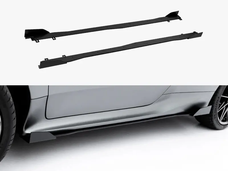 Maxton Design - Street Pro Side Skirt Diffusers + Flaps Toyota Gr Yaris Mk4 Facelift 1